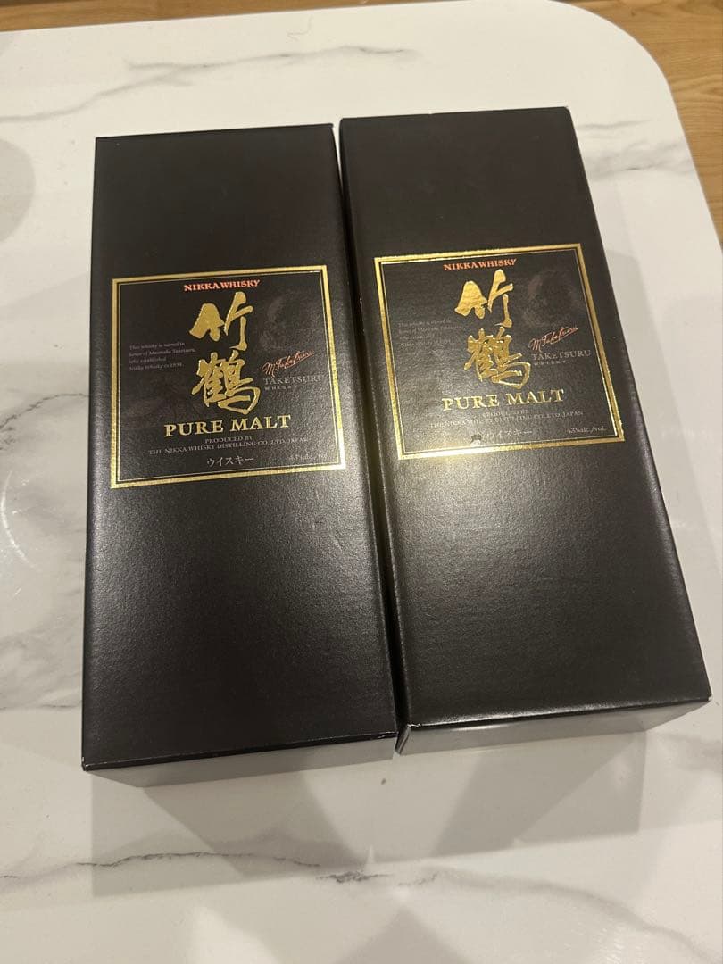 ニッカ 竹鶴ピュアモルト 旧ラベル（黒） ギフトセット 700ml 2点