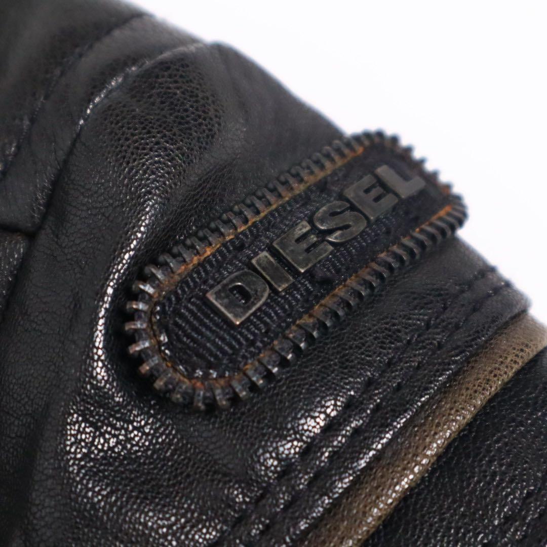 archive diesel ジップデザイン ライダース レザージャケット
