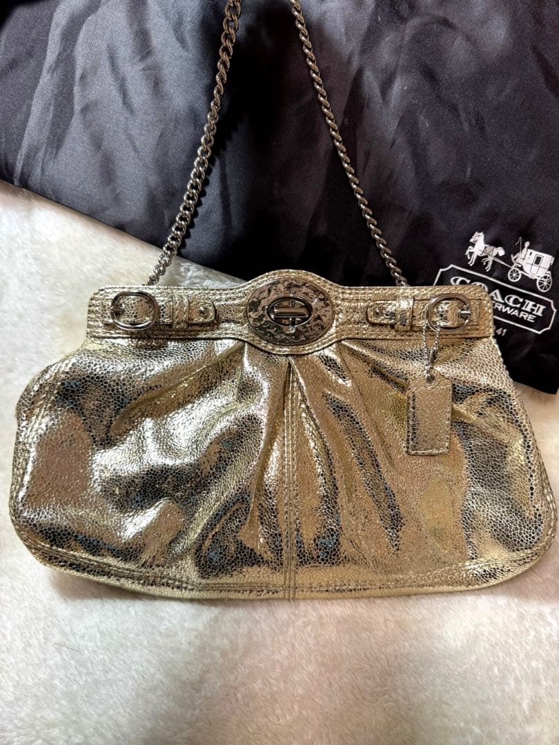 【美品】COACH コーチ　パーティーバック　結婚式パーティー