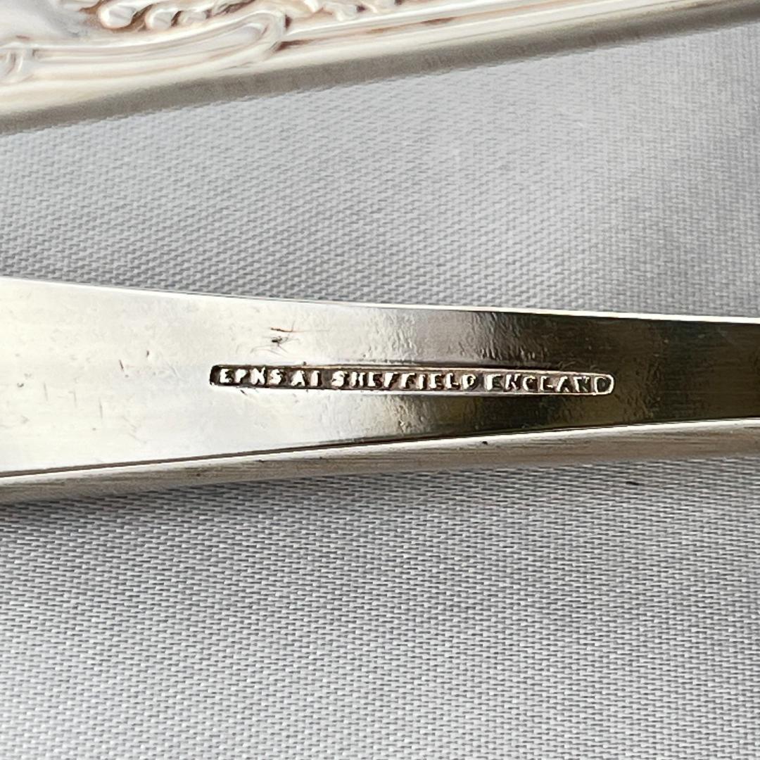 【英国】 ライオンのアイスバスケット / アイストング【シルバープレート】