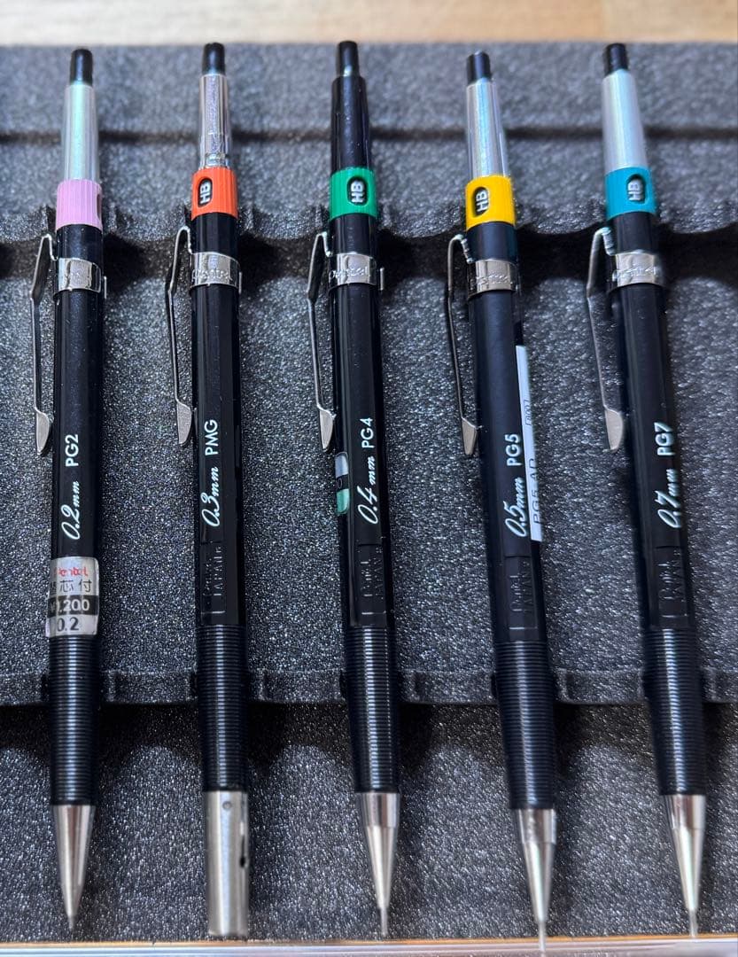 ペンテル　PG2、PMG、PG4、PG5、PG7