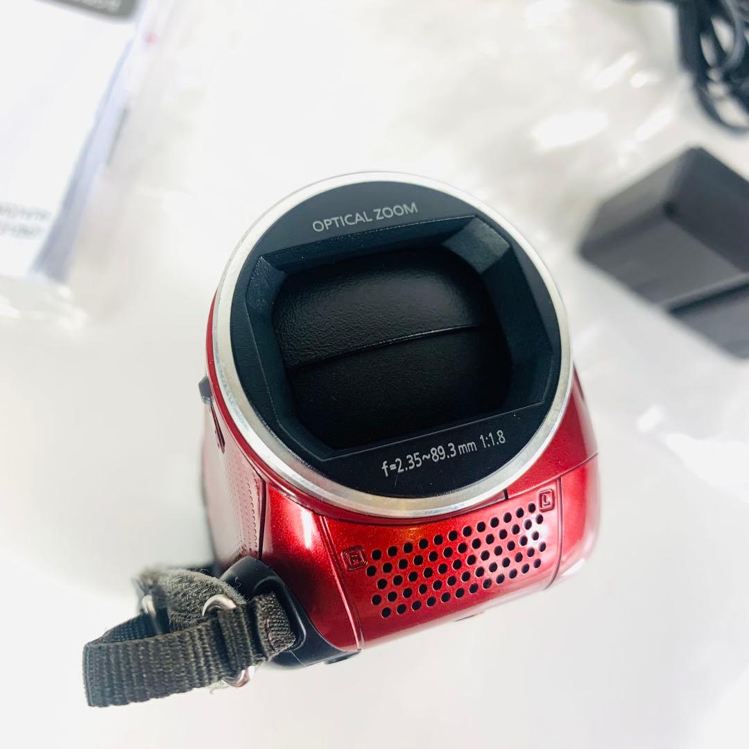 Panasonic HC-V210M レッド ビデオカメラ 本体｜バッテリー2個