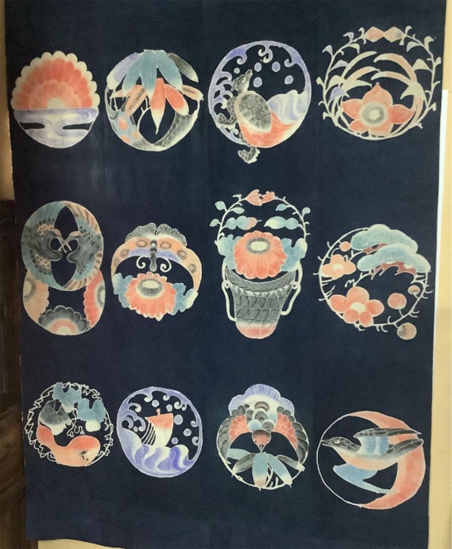 専用　筒描き　多色染　削除予定　　　1