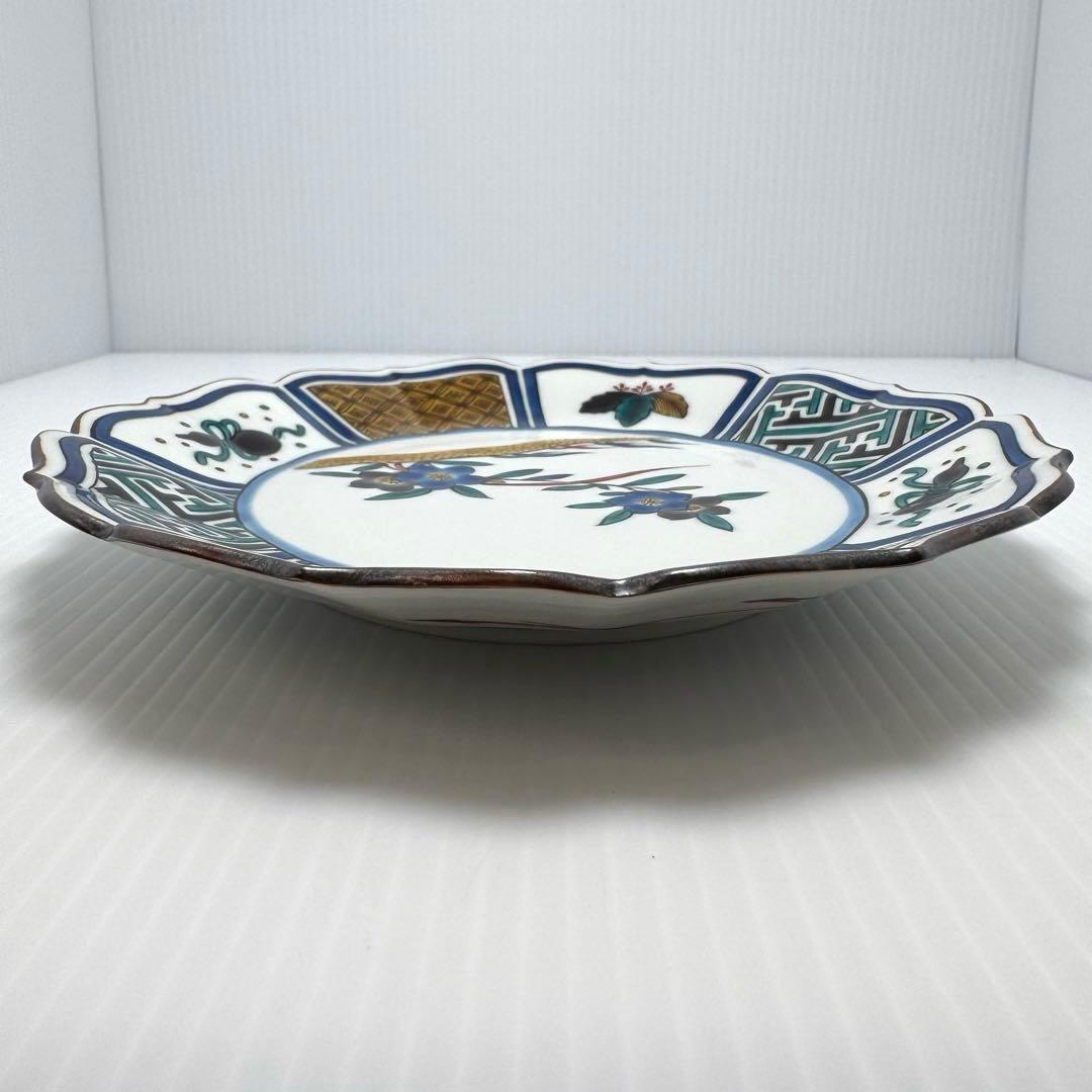 新品 九谷焼 西田伸也 銘々皿 中皿 5枚セット 鳥 花 伝統工芸