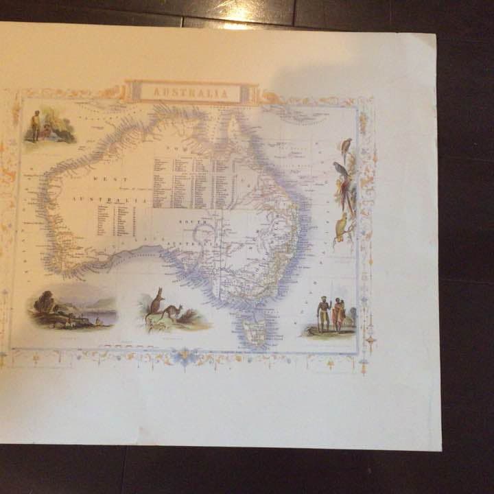 オーストラリア古い地図の絵
