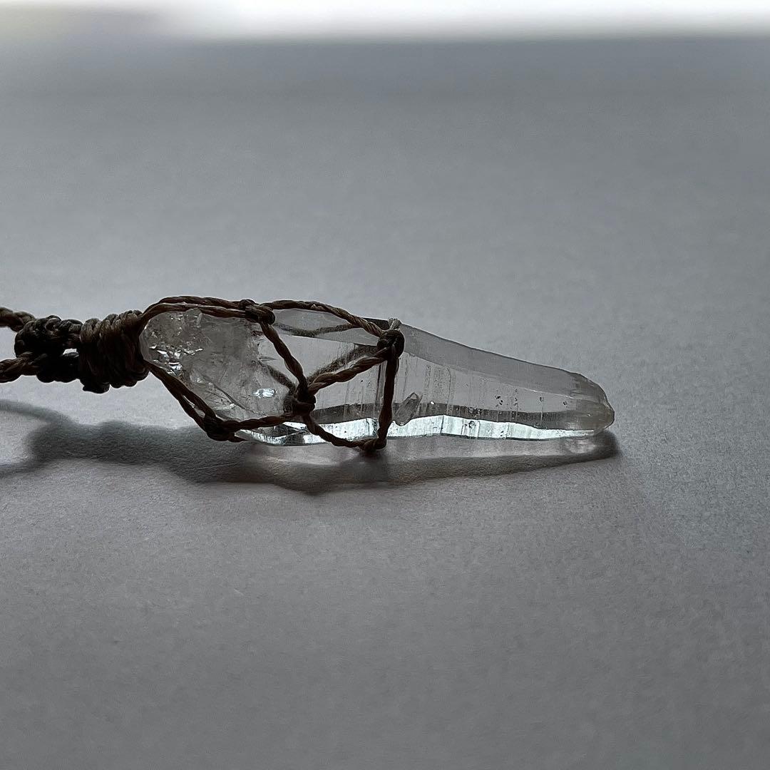 ヒマラヤ水晶 ＊ マクラメペンダント ネックレス 43