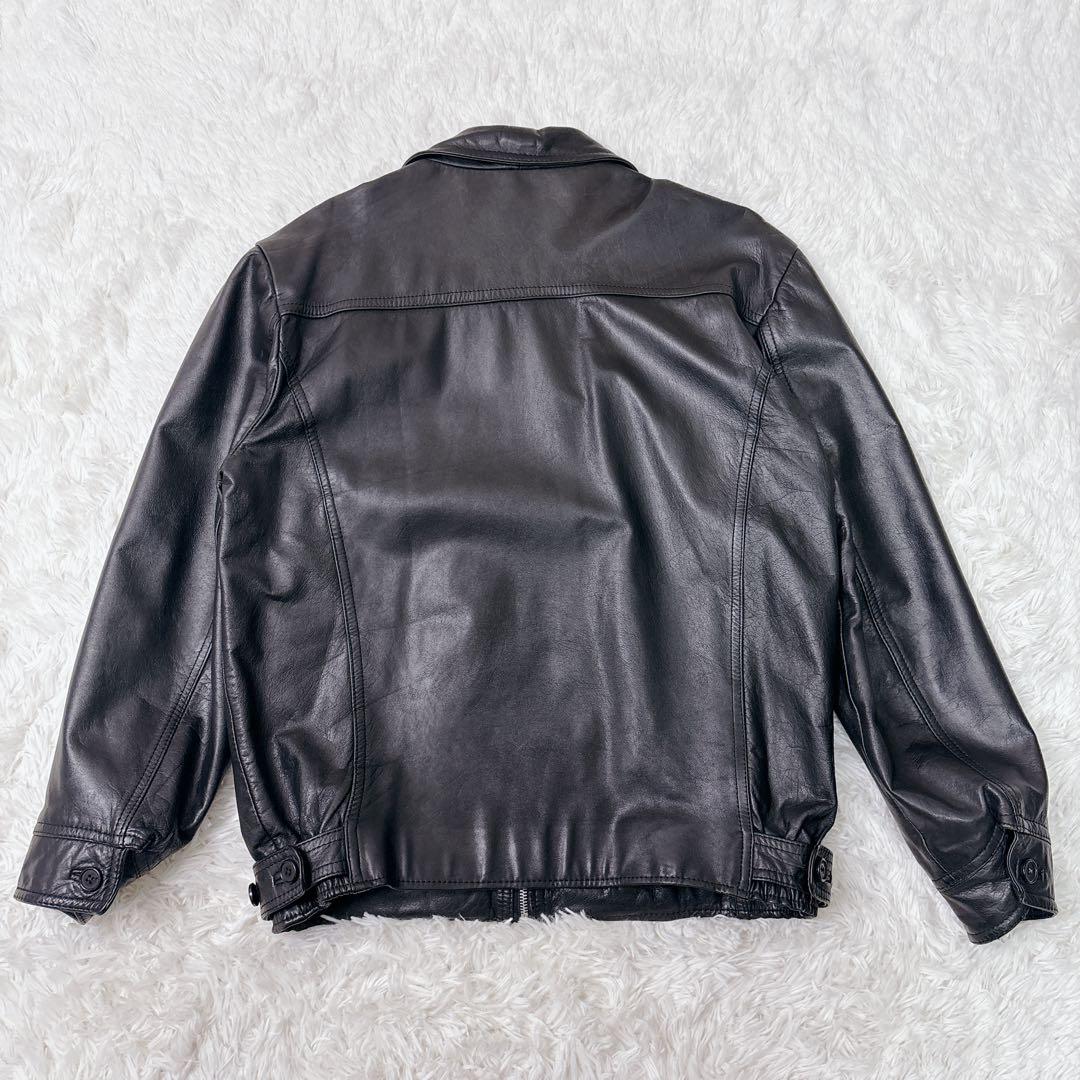レザージャケット ライダース　牛革 黒 y2k 00s ラムレザー　アメカジ