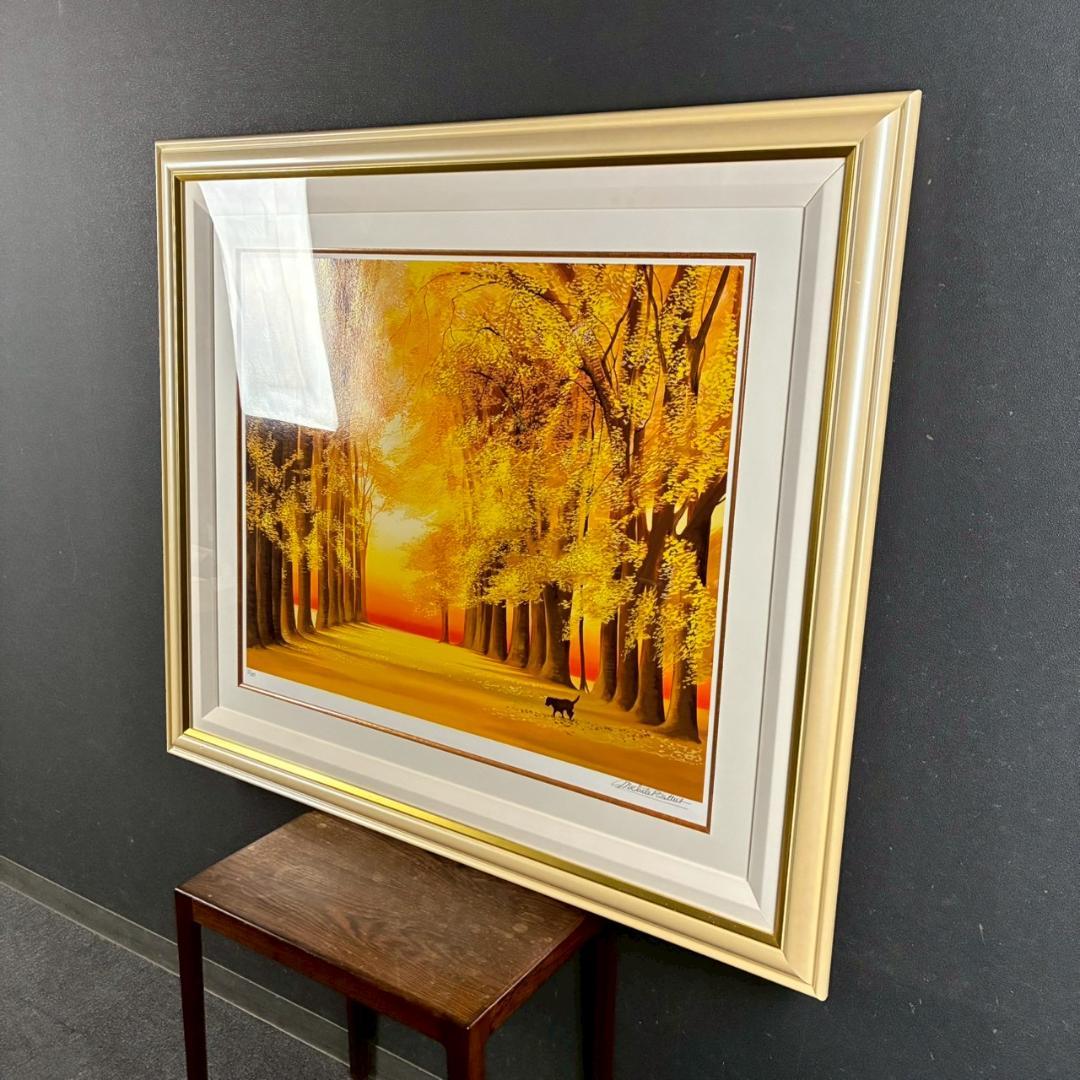 美品 ミッシェル・バテュ「フォーシーズン秋」シルクスクリーン 大作 直筆サイン入