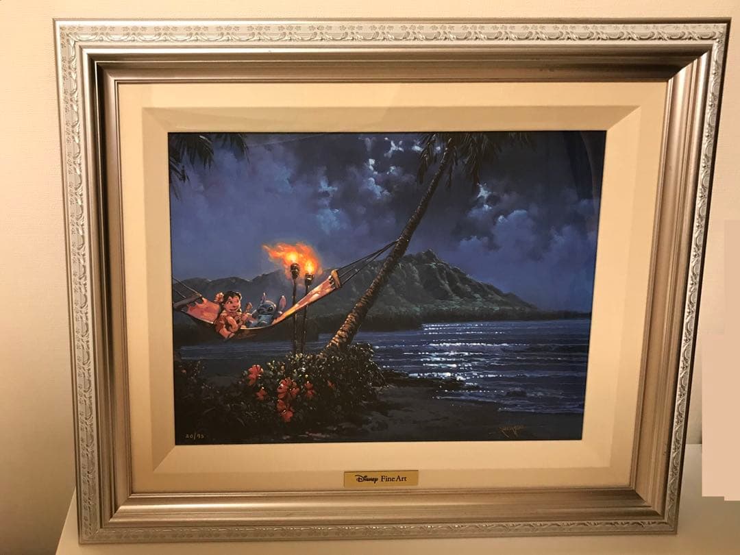 ディズニー ファインアート Hawaiian Serenade リロ＆スティッチ