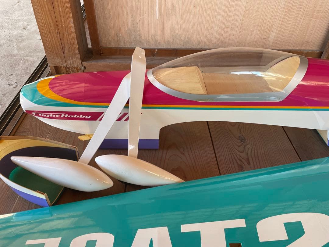 ラジコン飛行機　フライトホビーSTAGE90 フィルム貼り半完成　バルサ生地完成