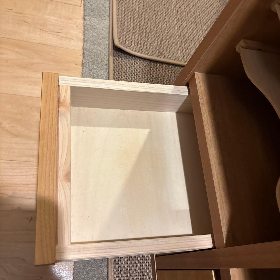 ベルメゾン　ランドセルラック　木製オープンシェルフ 引き出し付き