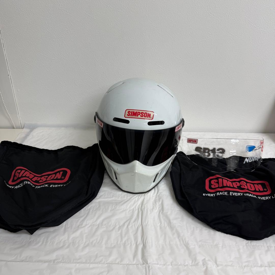 SIMPSON ヘルメット 旧モデル バンディット系 白