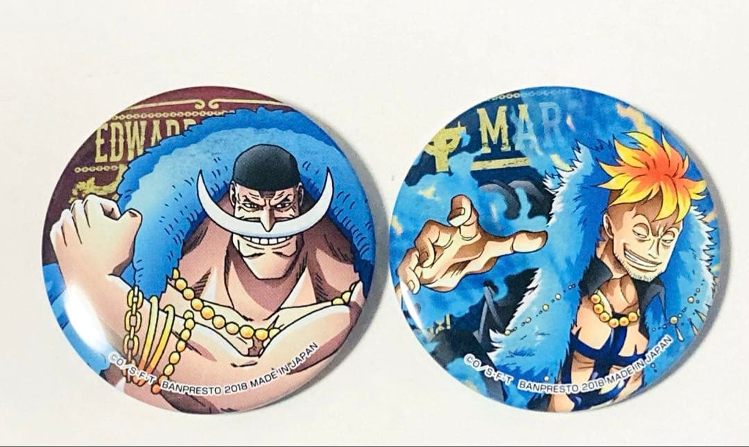 ワンピース マルコ 白ひげ 缶バッジ 20周年記念 限定衣装
