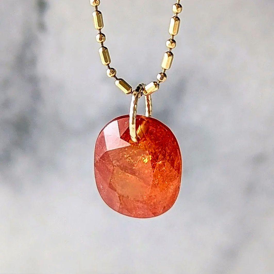 ♢N様♢専用K18 大粒マンダリンガーネット 6.74ct ペンダントトップ