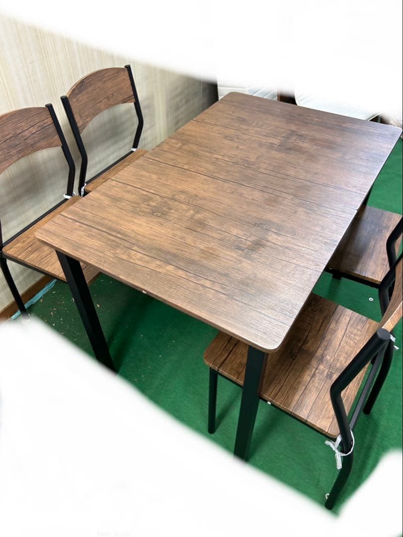 RASIK 木製テーブル　チェア4脚　ダイニングテーブルセット※たのめる便不可