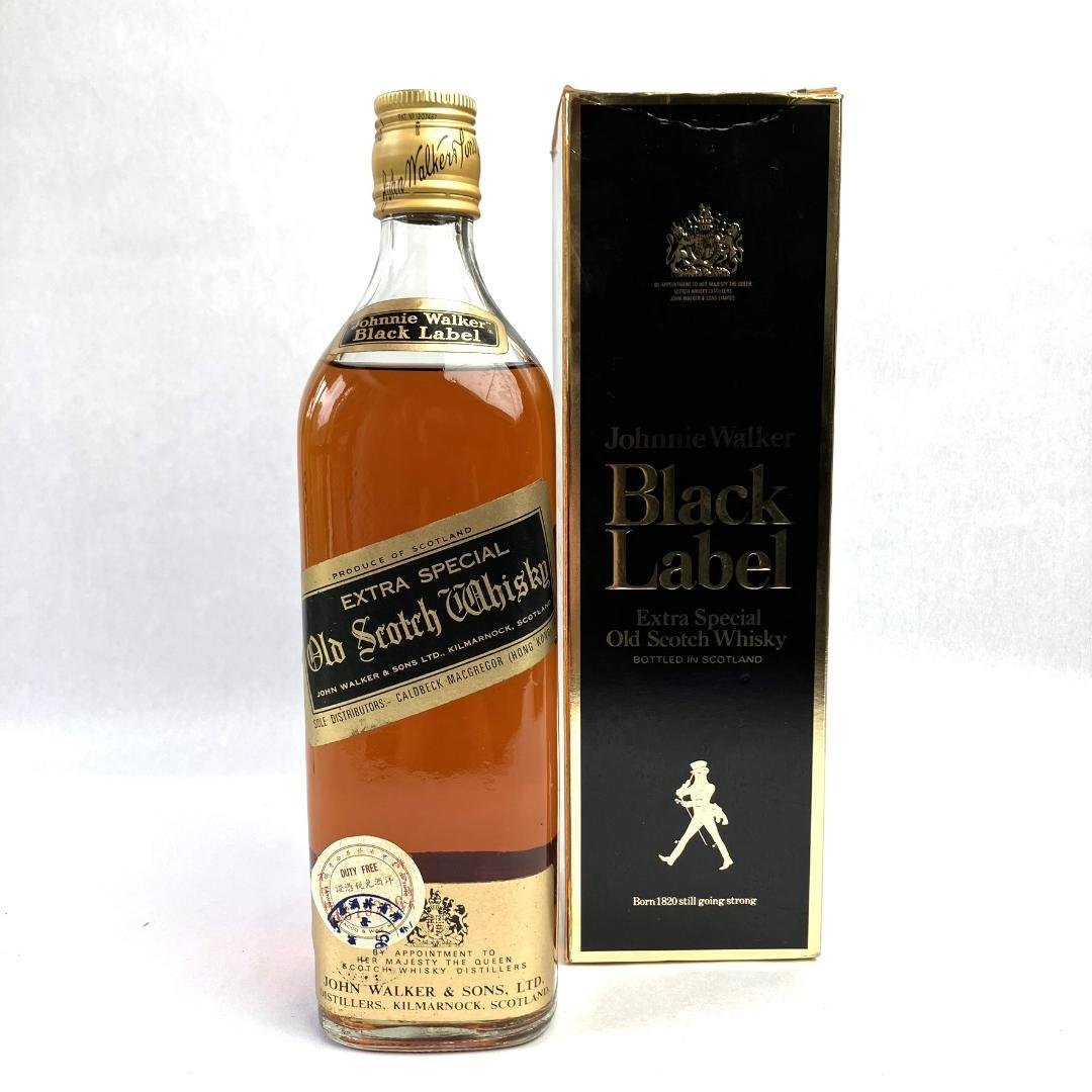 未開栓　ジョニーウォーカー ブラックラベル　特級　ジョニ黒　金キャップ　黒紋章