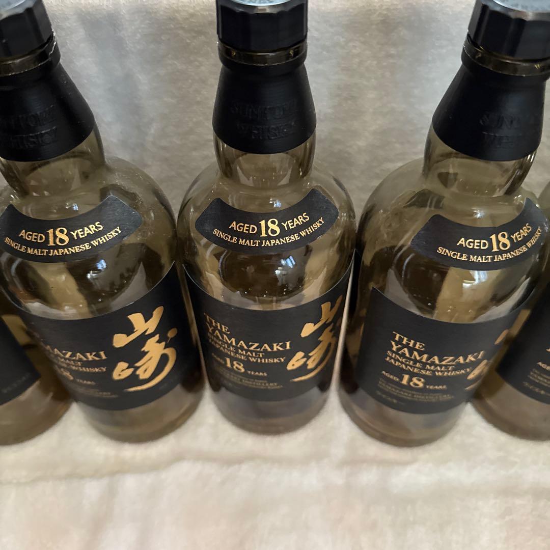 山崎 18年 シングルモルトウイスキー 未洗浄空瓶19本セット