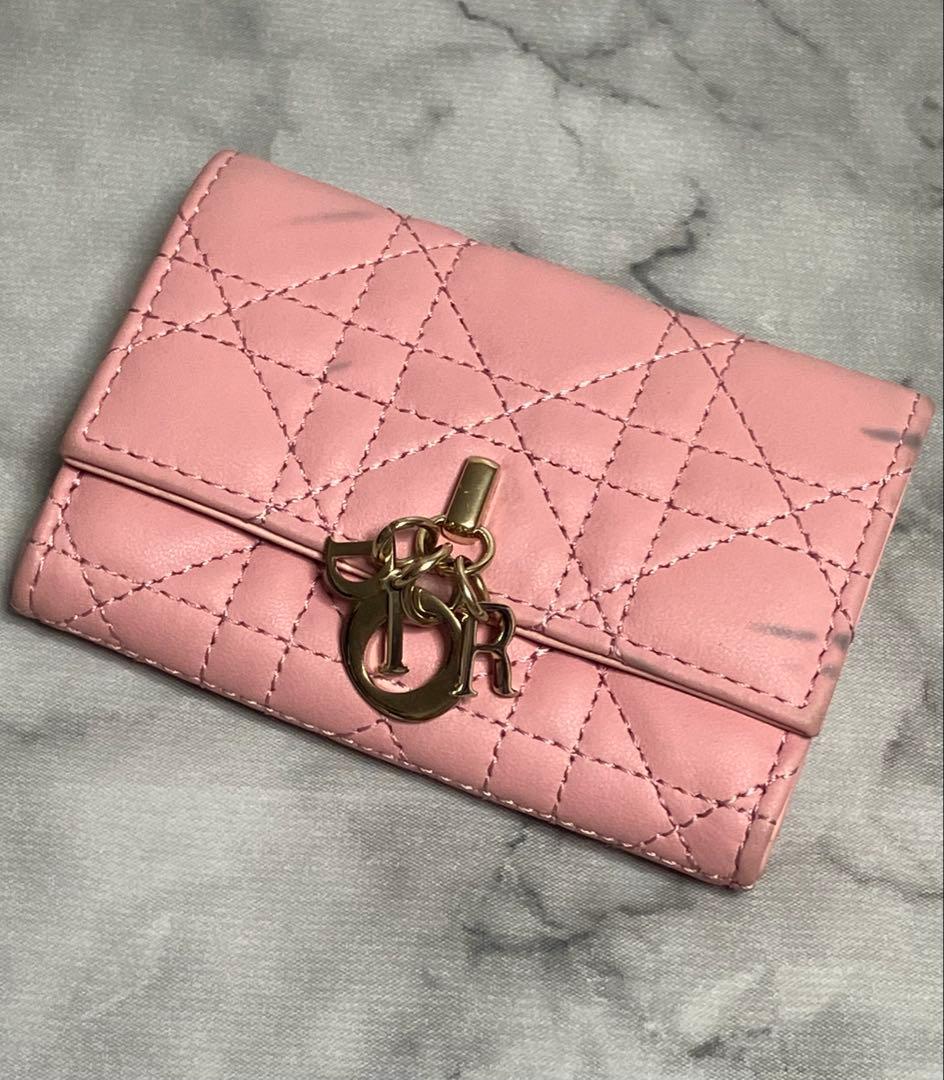 DIOR ミスディオール　グリシーヌウォレット　ミニ財布　ケース　ピンク