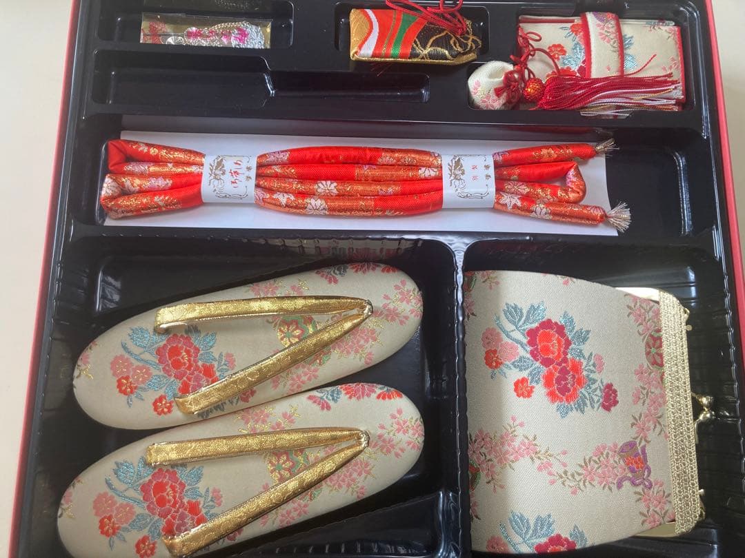 【新品未使用】七五三 草履セット 花柄