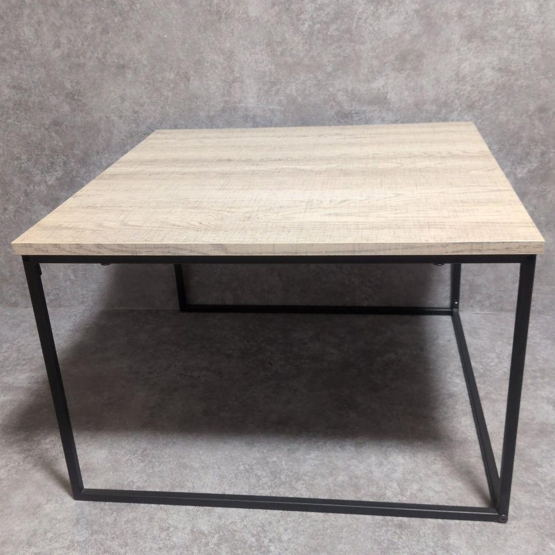 LOWYA ローテーブル ヒートレ グレーオーク/ブラック