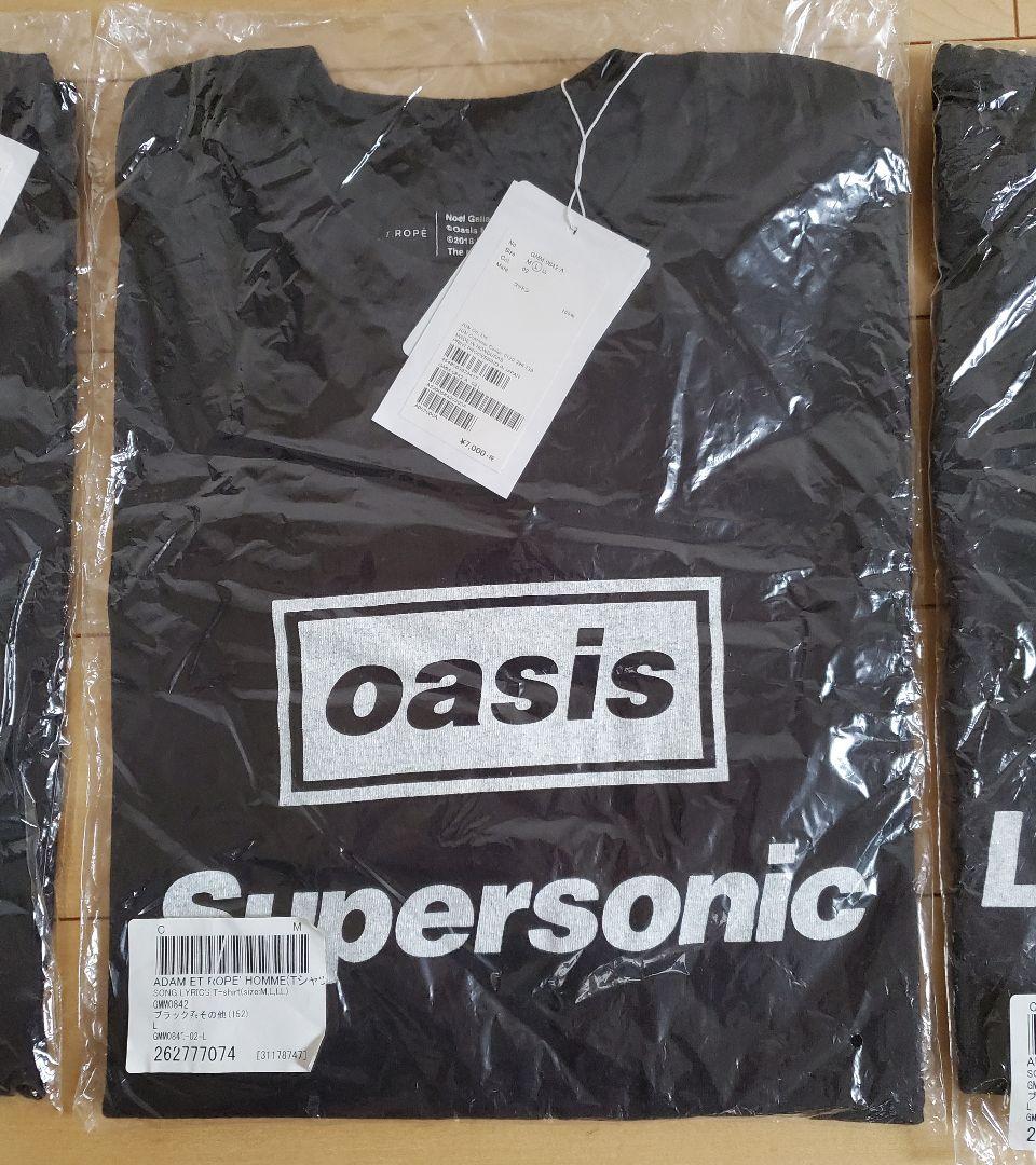 【新品】オアシス×アダムエロペ歌詞Tシャツ半袖L3枚セット第1段デザイン