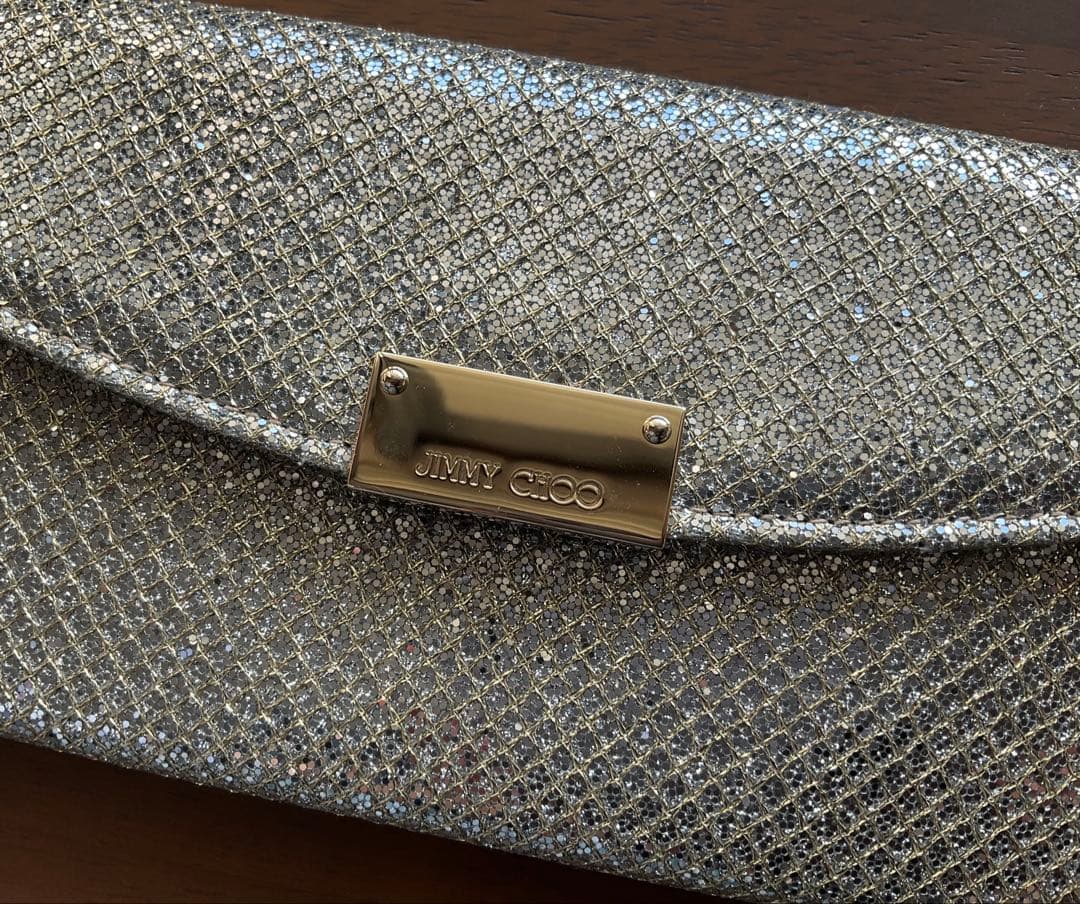 JIMMY CHOO シルバー クラッチバッグ