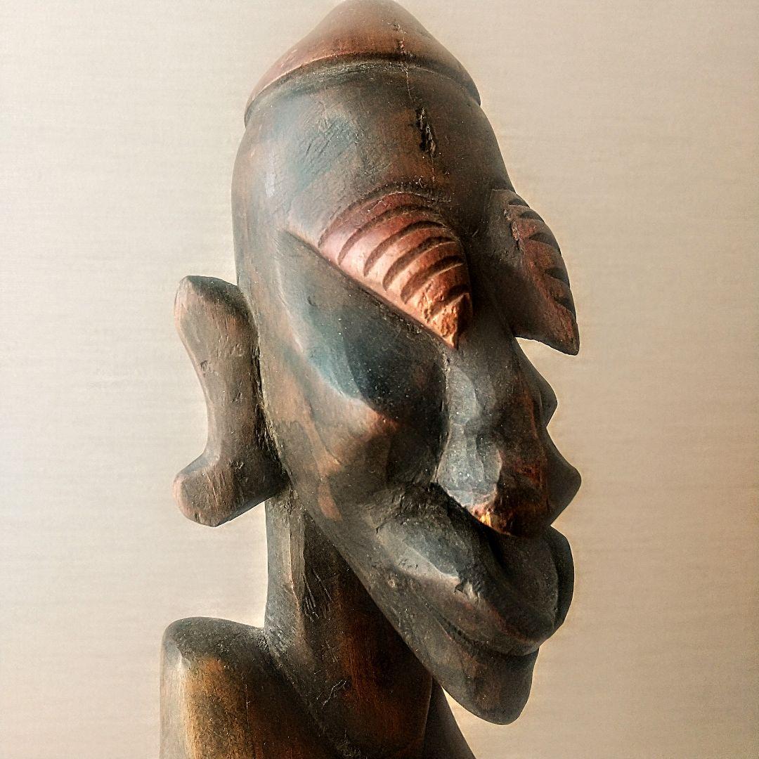 【驚異の人体表現】ヴィンテージ アフリカ彫刻 45cm プリミティブアート