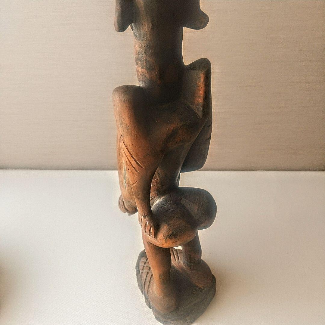 【驚異の人体表現】ヴィンテージ アフリカ彫刻 45cm プリミティブアート