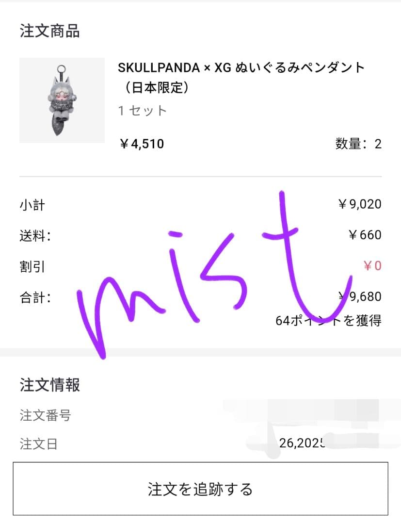 本日発送可能3個セット(購入証明有)♡SKULLPANDA XG ぬいキー