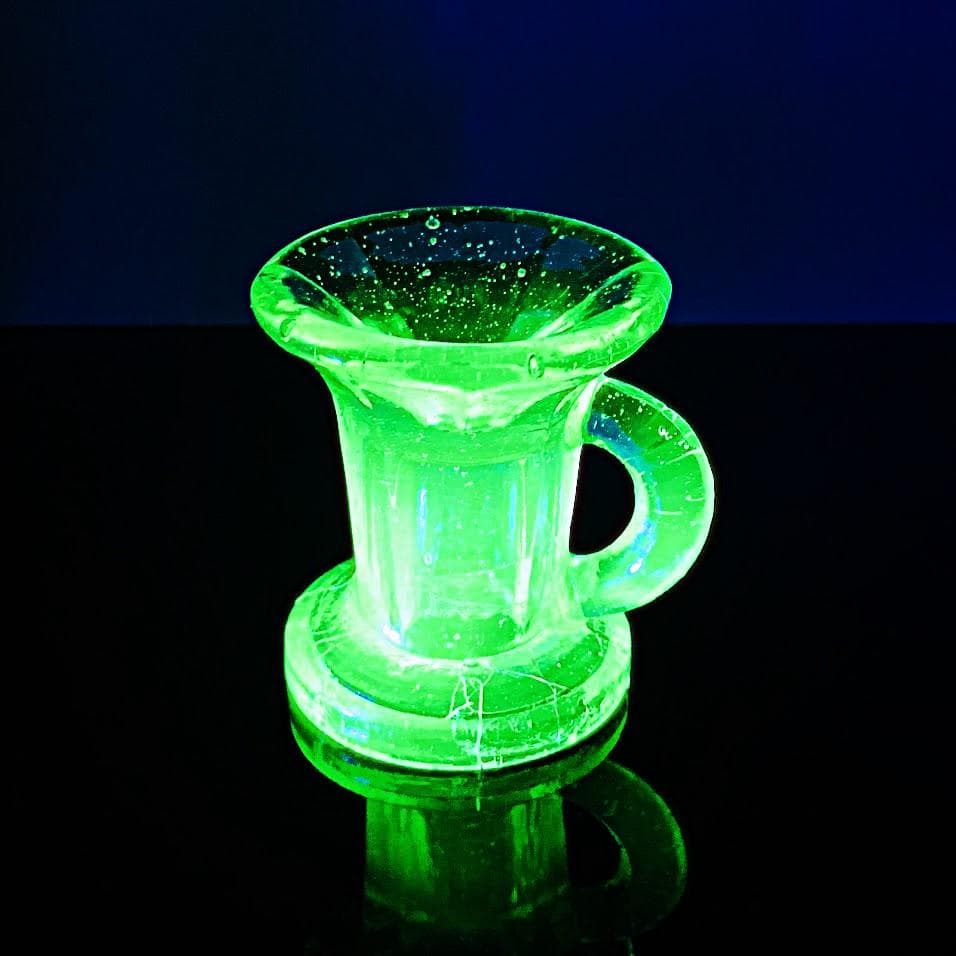 珍品 アイスクリームカップ型ペロ 大ペロ ペロペロ 氷コップ ウランガラス 戦前