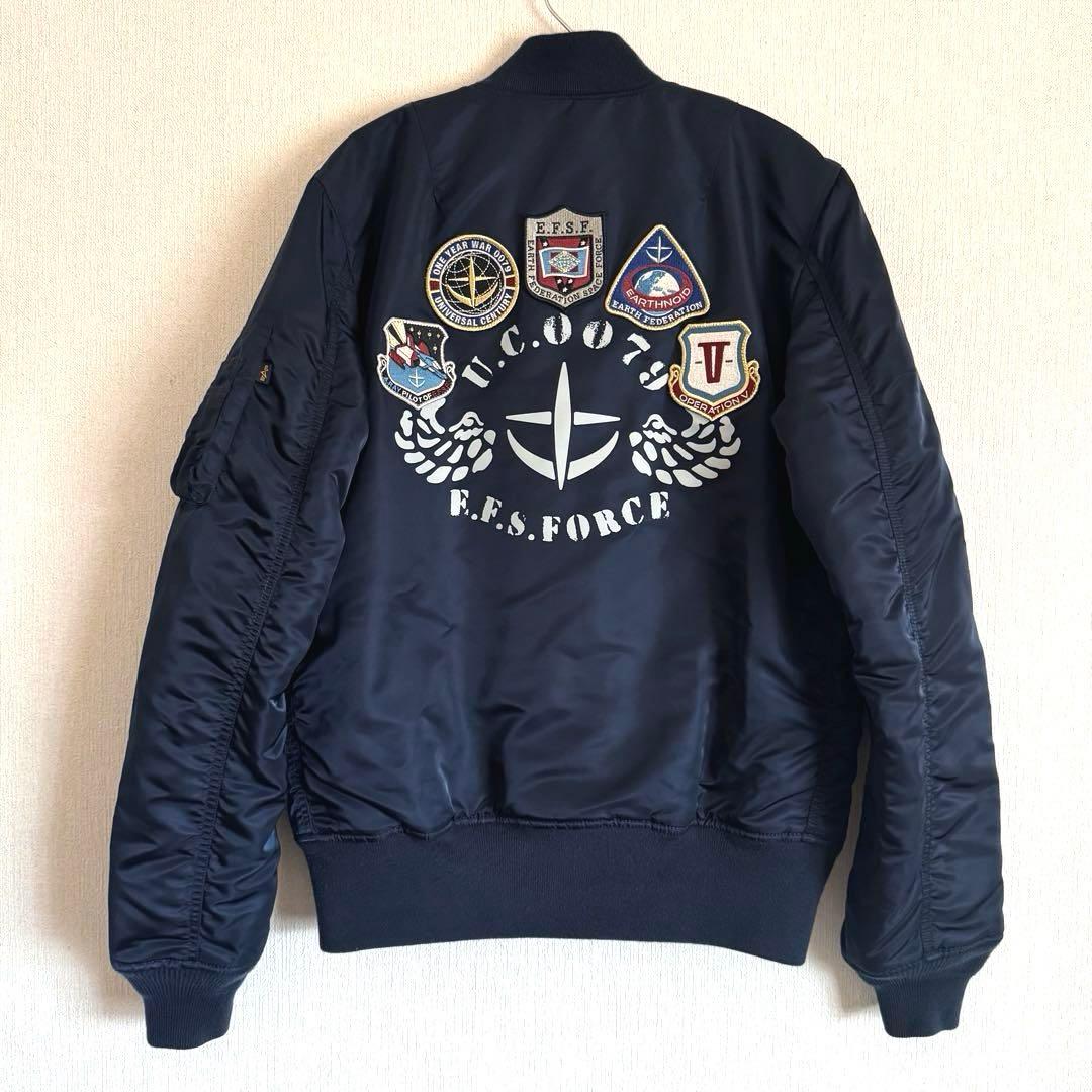 【美品】バンダイ　MA1フライトジャケット　機動戦士ガンダム　アルファコラボ　L