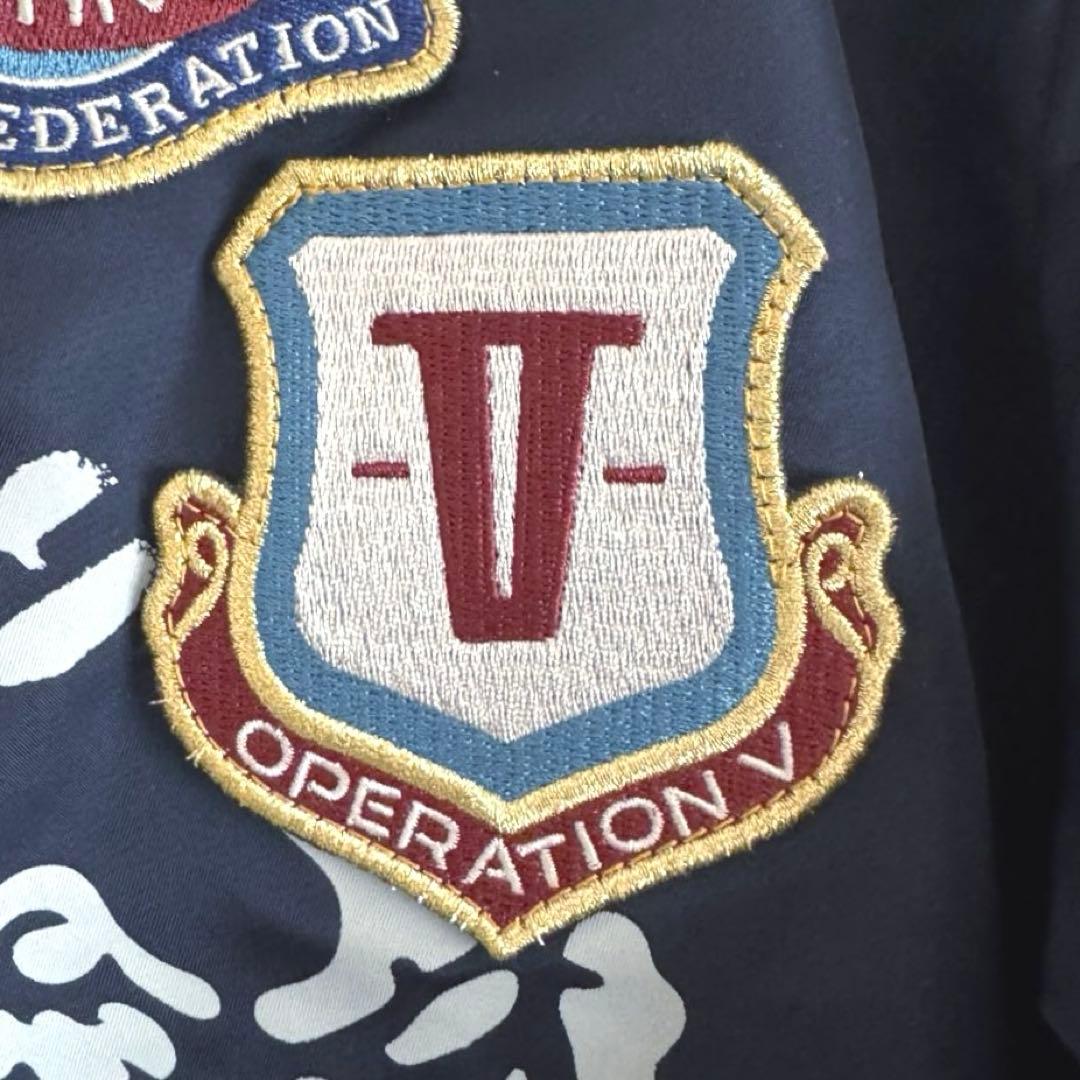 【美品】バンダイ　MA1フライトジャケット　機動戦士ガンダム　アルファコラボ　L