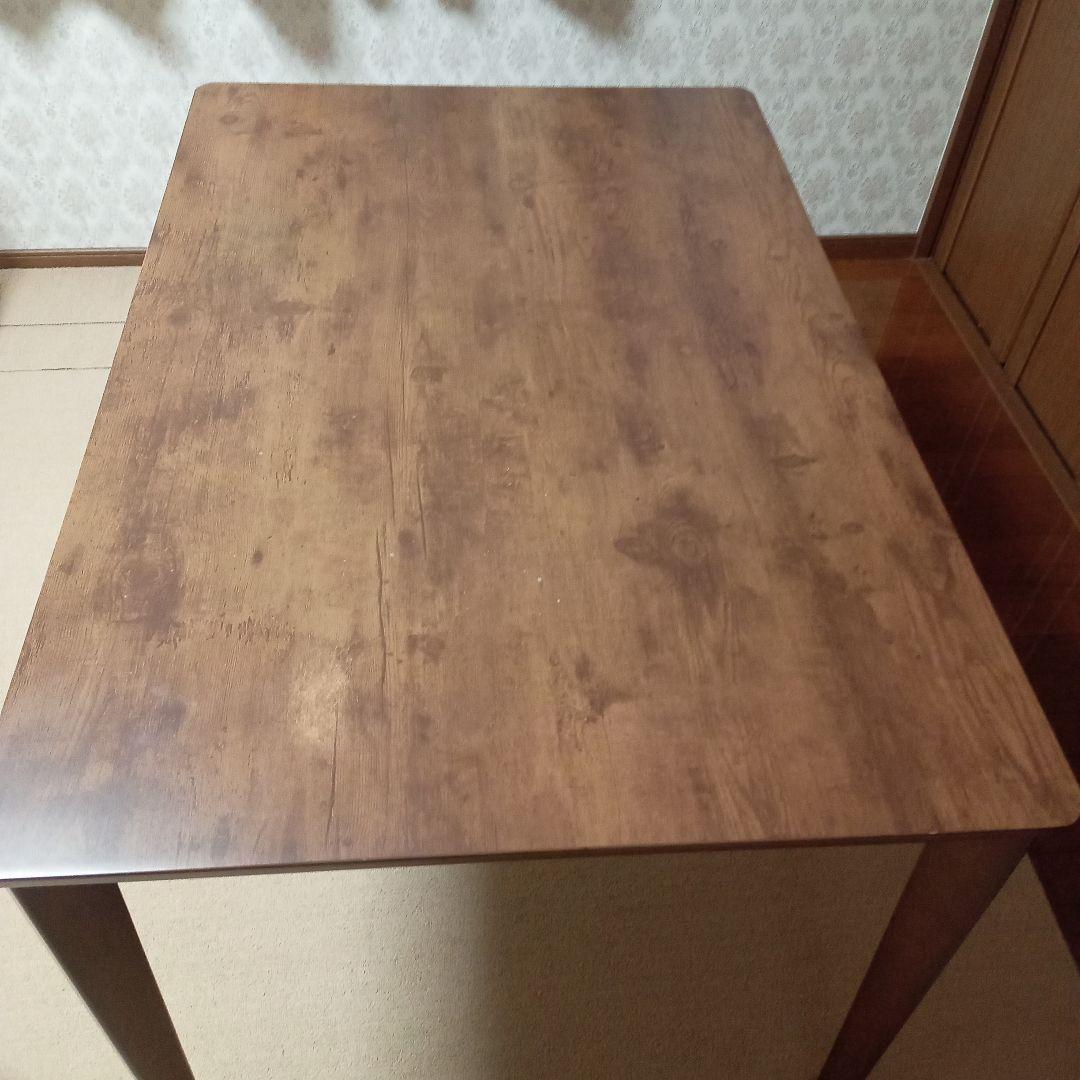 【ブラウンの木製ヤマダオリジナル ダイニングコタツテーブル】