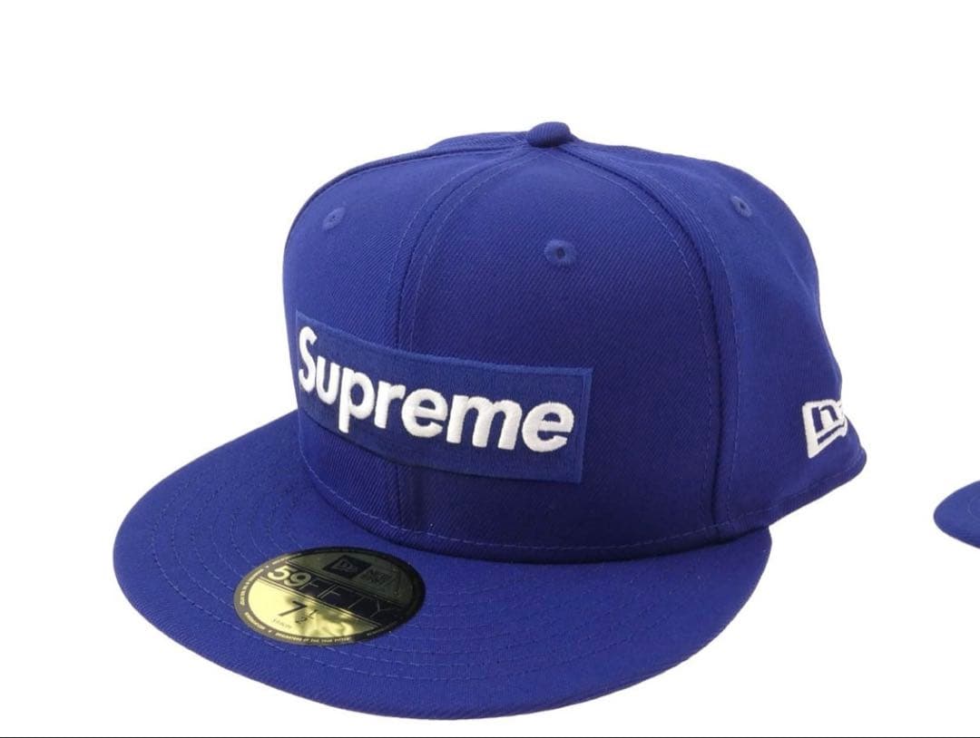 Supreme ベースボールキャップ 青