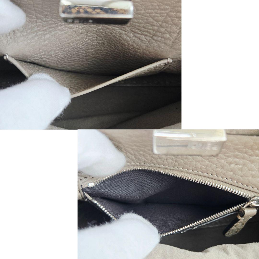 ⭐FENDI⭐ フェンディ ピーカブー ミニ ダブグレー ハンドバッグ