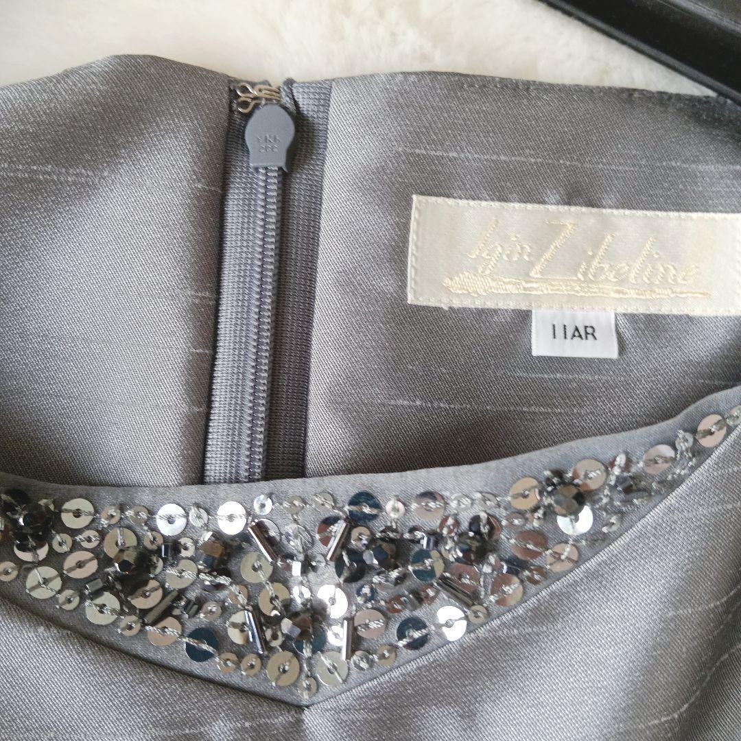 IGIN ZIBELINE　マザーズドレス　11号　ビーズ刺繍　シャンタン素材