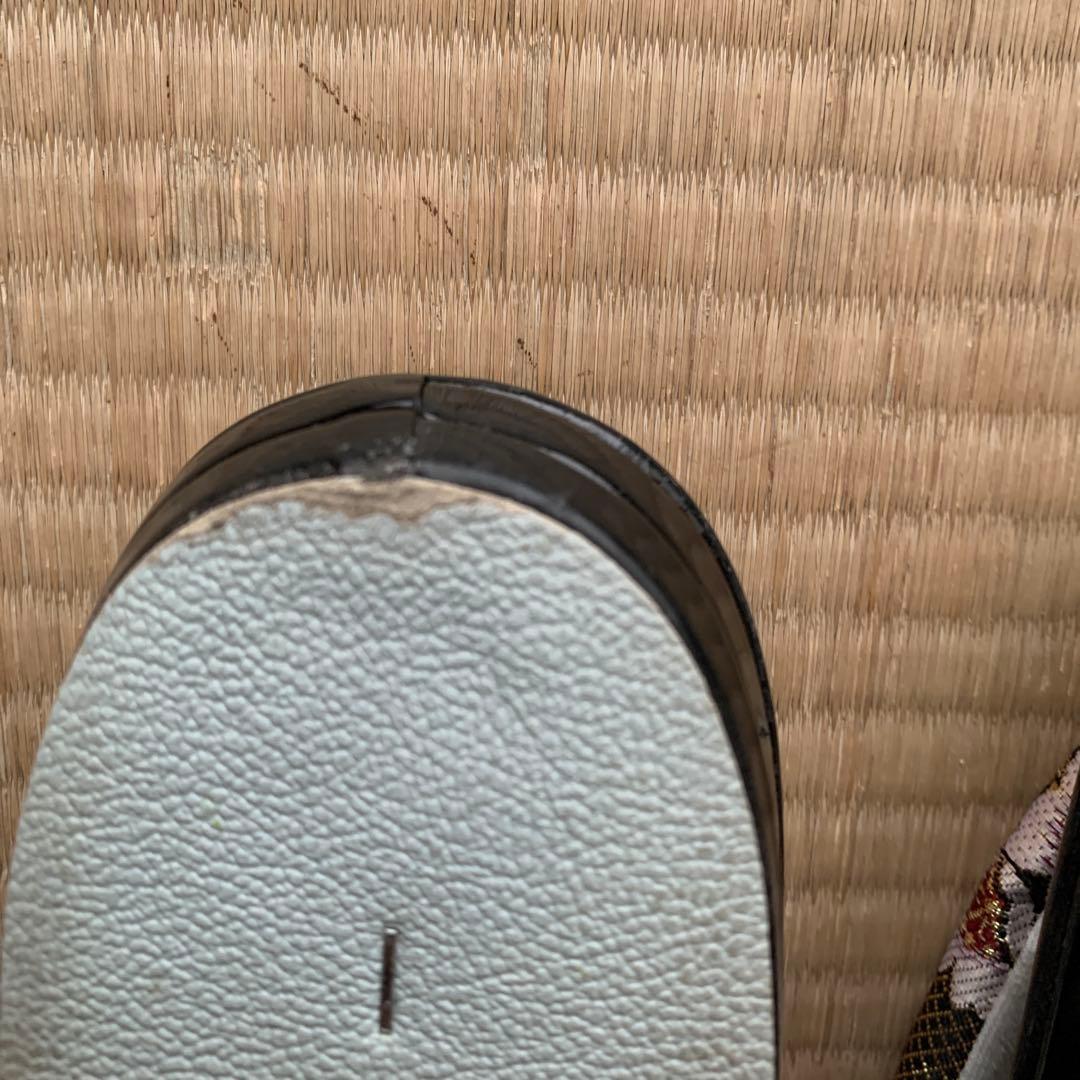 【最後の値下げ】和装用バッグと下駄セット　成人式バッグ黒　成人式草履黒