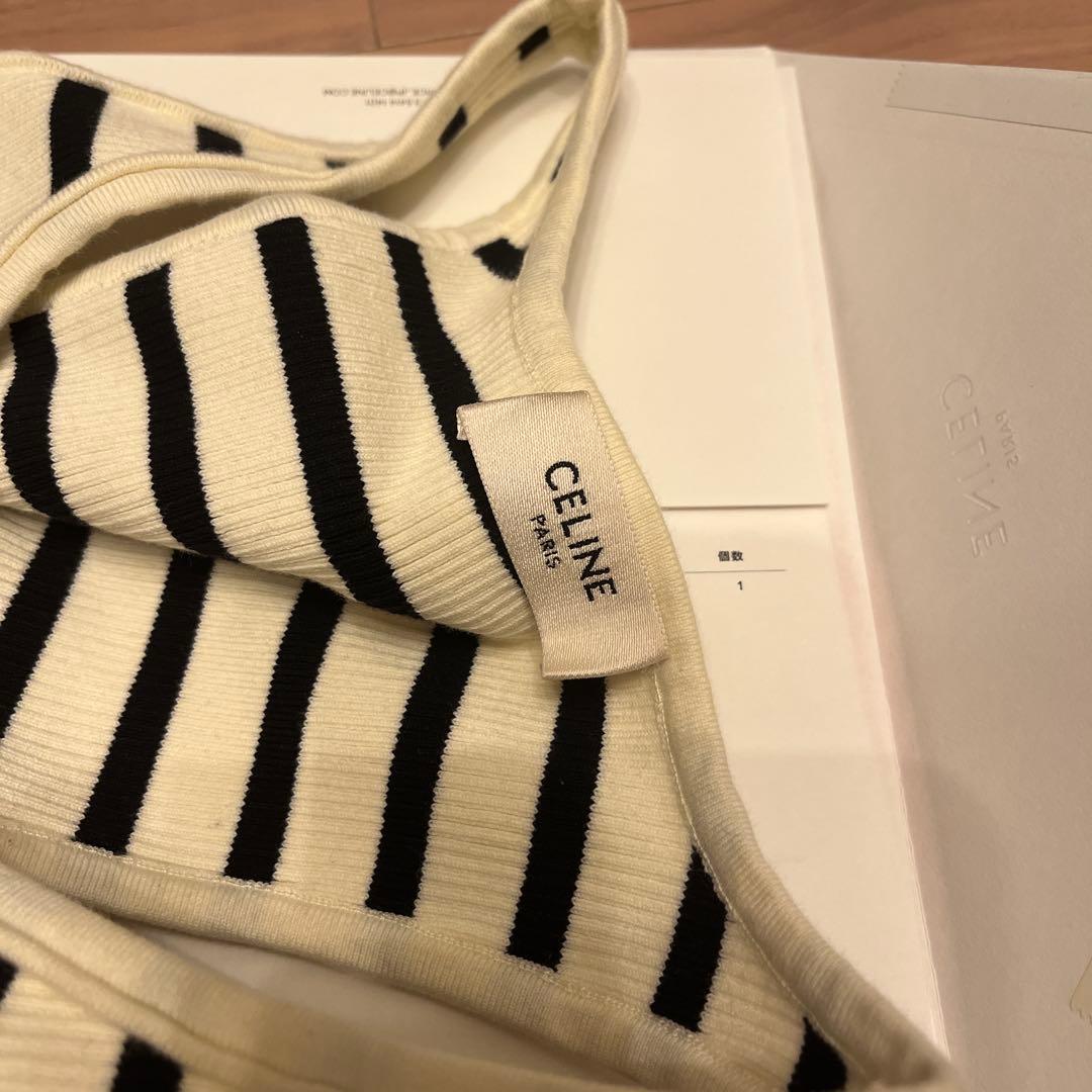 セリーヌCELINE タンクトップ ボーダー　sサイズ