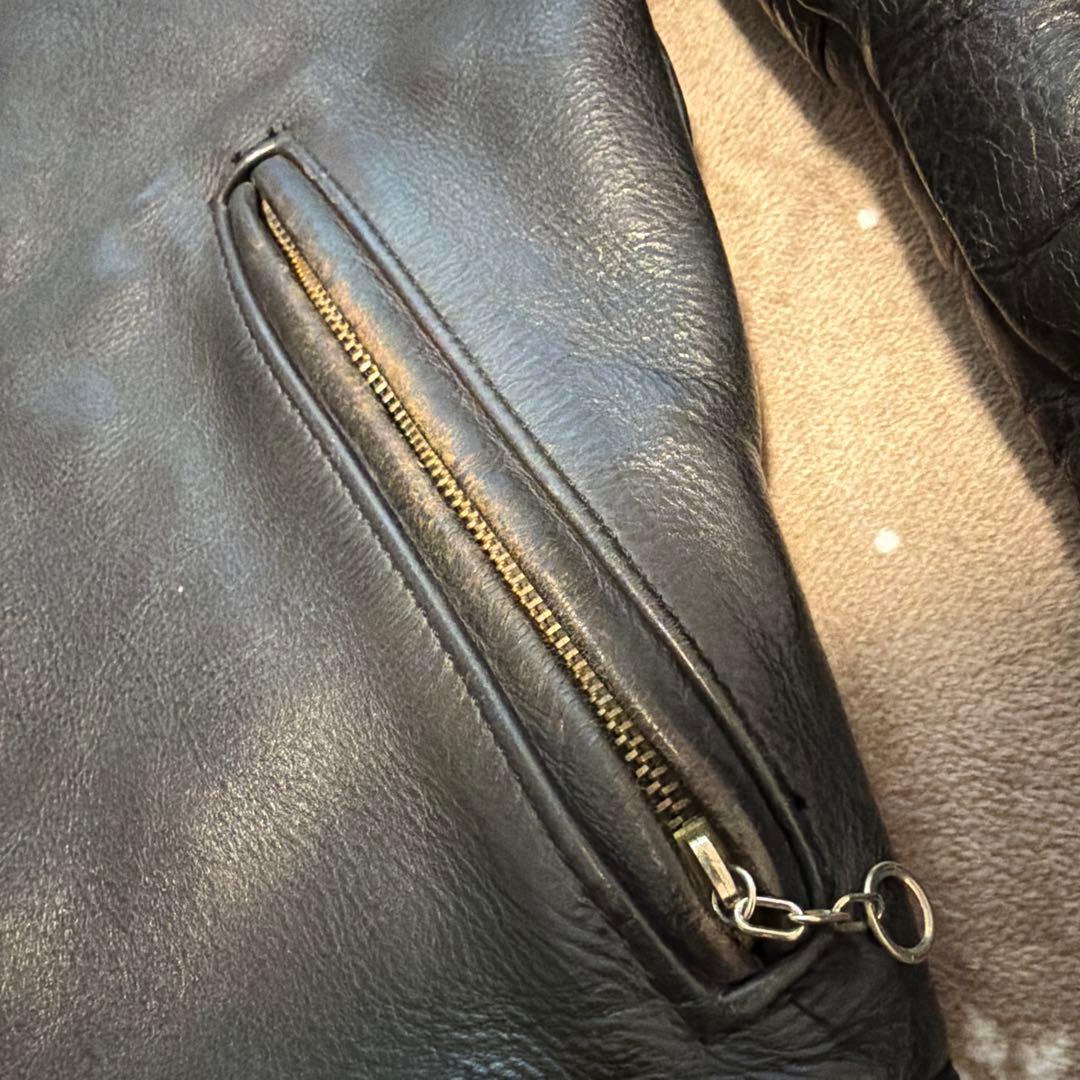 vanson ライダースジャケット シングル レザー Type B 難有