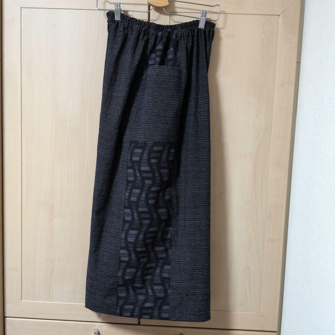 書生絣、久留米絣のワイドギャザーパンツ☆ハンドメイド