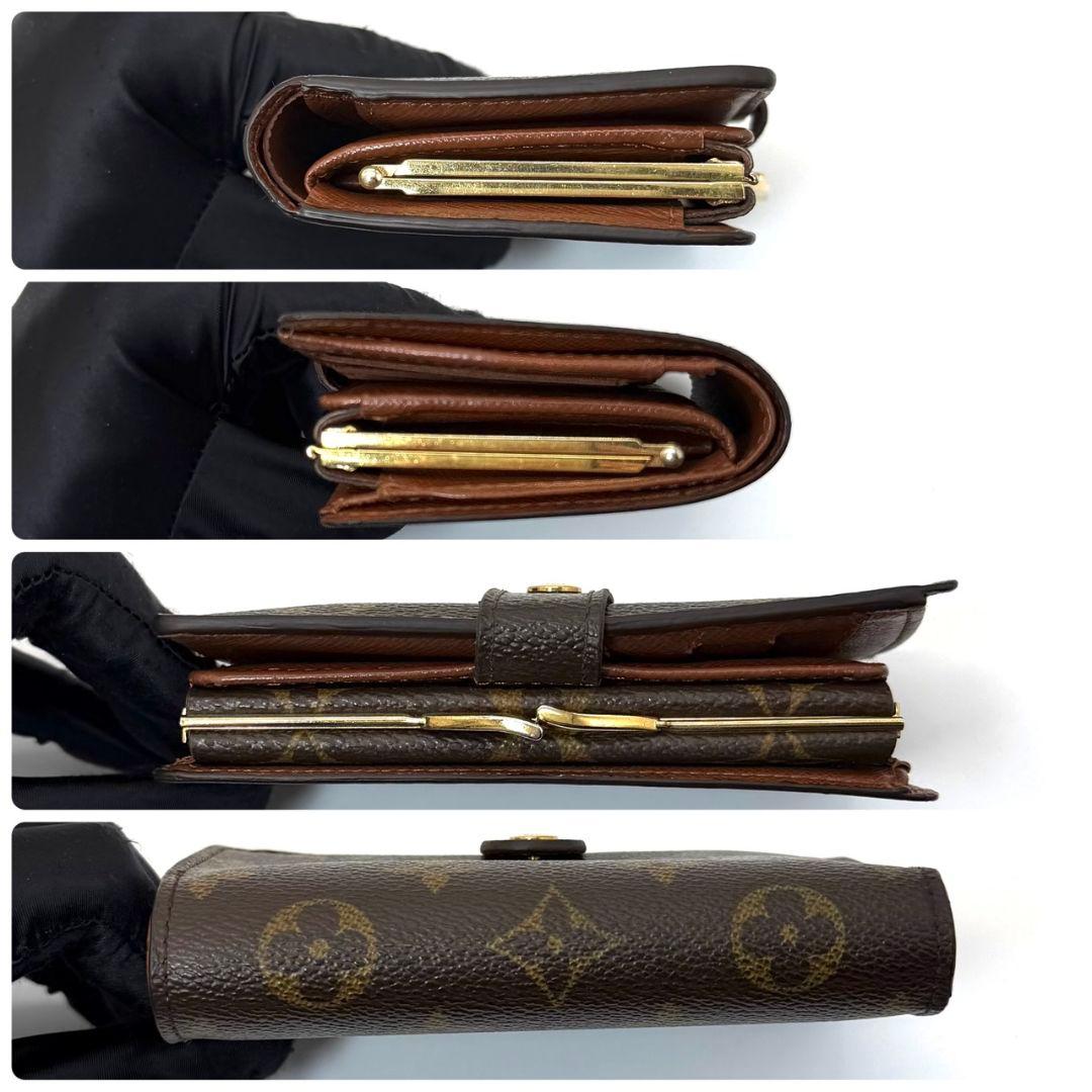 美品 ルイヴィトン モノグラム ポルトモネ ビエ ヴィエノワ がま口 茶 財布