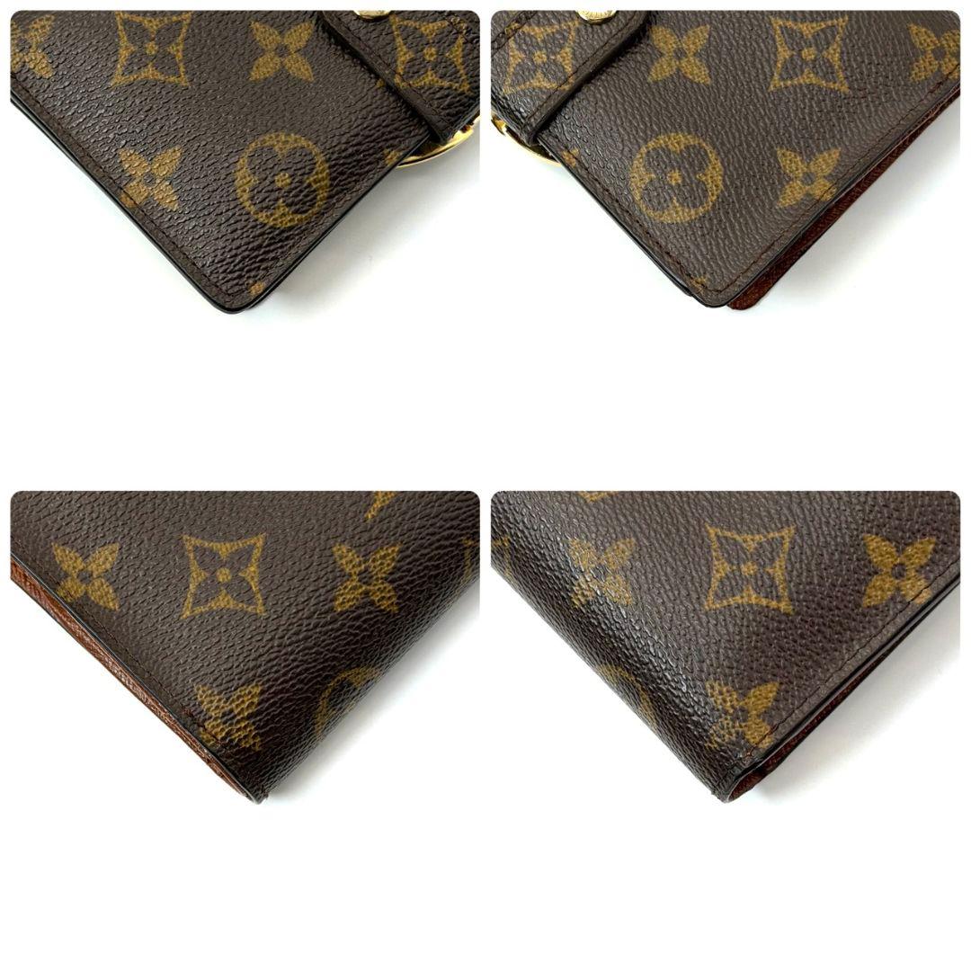 美品 ルイヴィトン モノグラム ポルトモネ ビエ ヴィエノワ がま口 茶 財布
