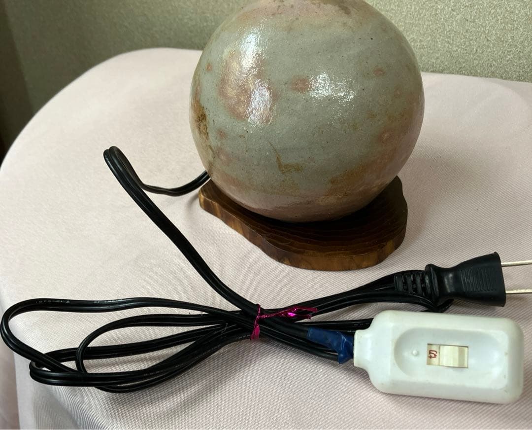 アンティークテーブルライト　レトロ　台座 萩焼 レトロ