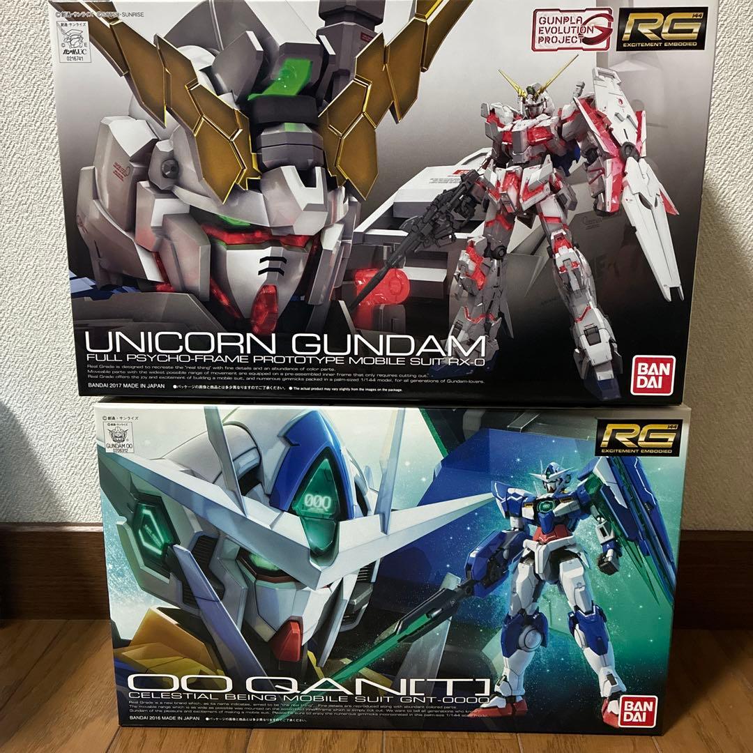 RG ユニコーンガンダム & RGダブルオークアンタセット