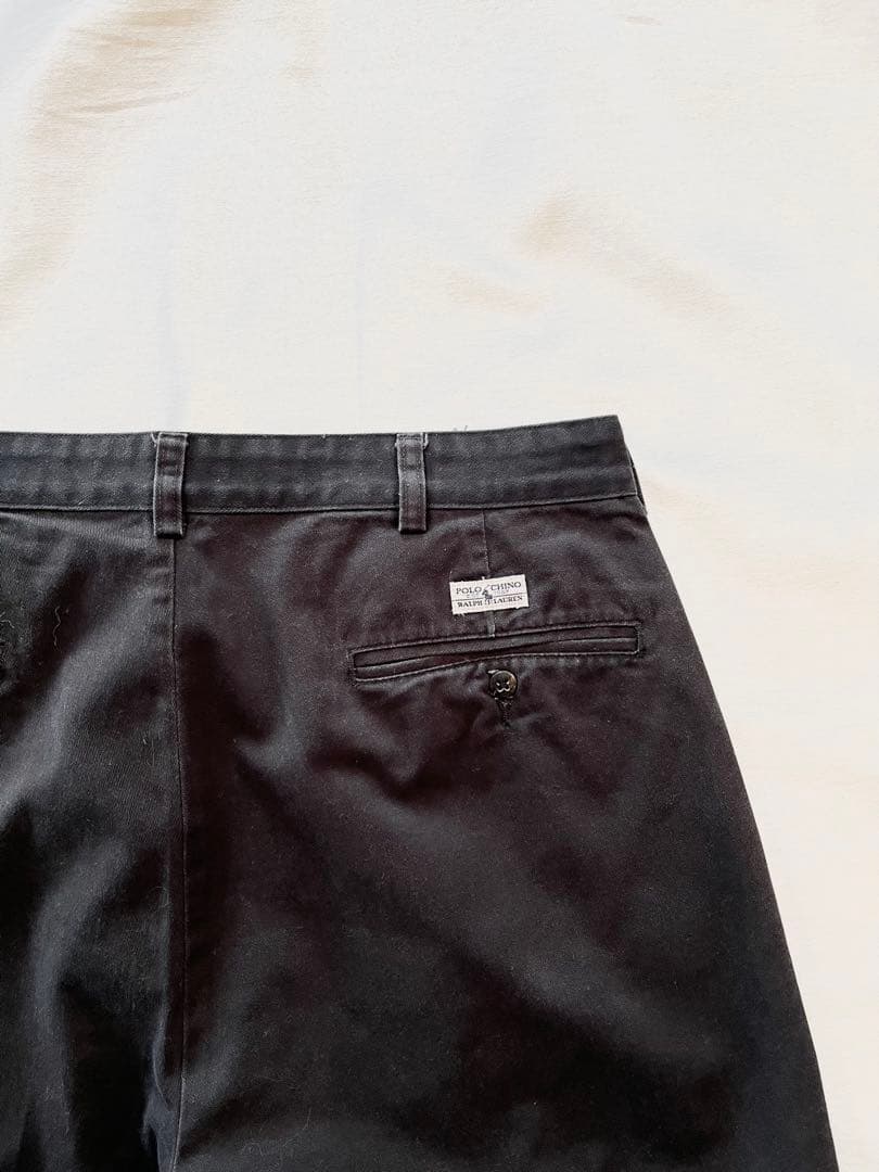 【古着の王道】ラルフローレン ポロチノ 黒 アンドリュー 90s