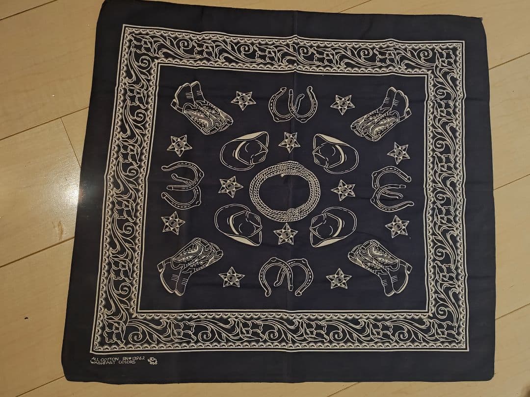 最終！エレファントブランド60s テキサスレンジャー柄バンダナ片ミミ