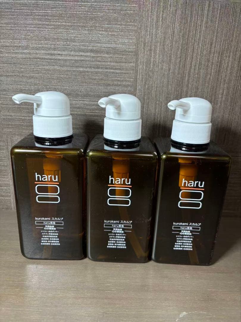 【新品未使用】haru 黒髪スカルプシャンプー 3本セット