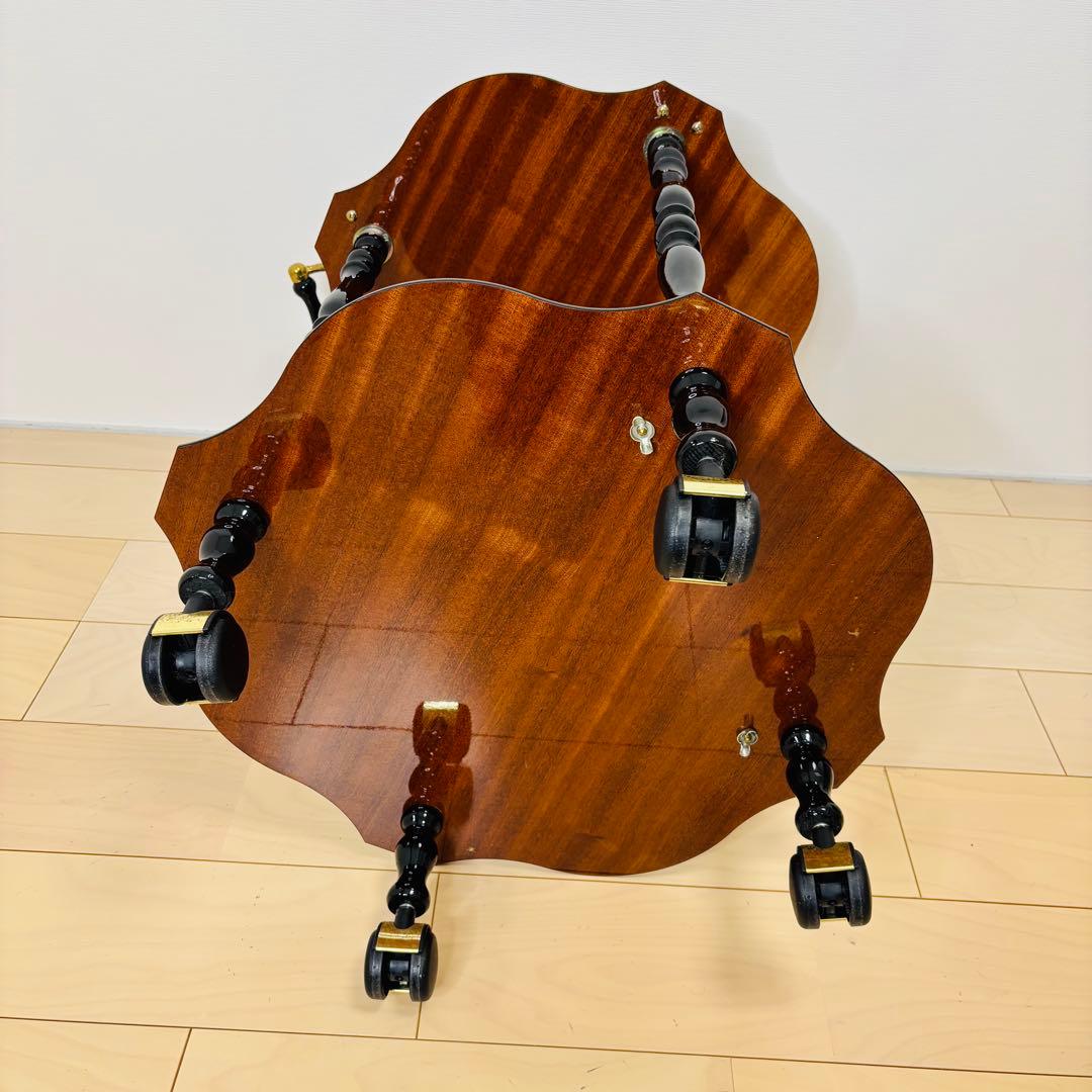 イタリア製 ティーワゴン 象嵌細工 アンティークワゴン キッチンワゴン　送料込