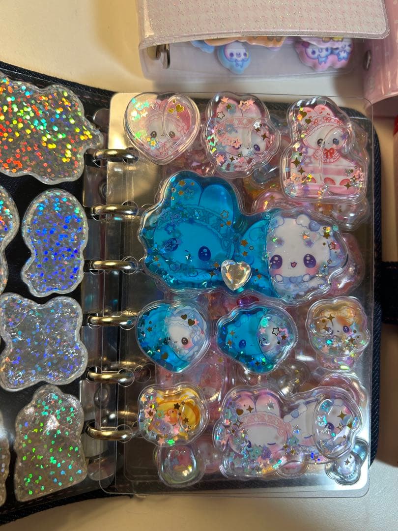 シール帳 完成系 ボンボンドロップシール ウォーターinシール おはじきシール