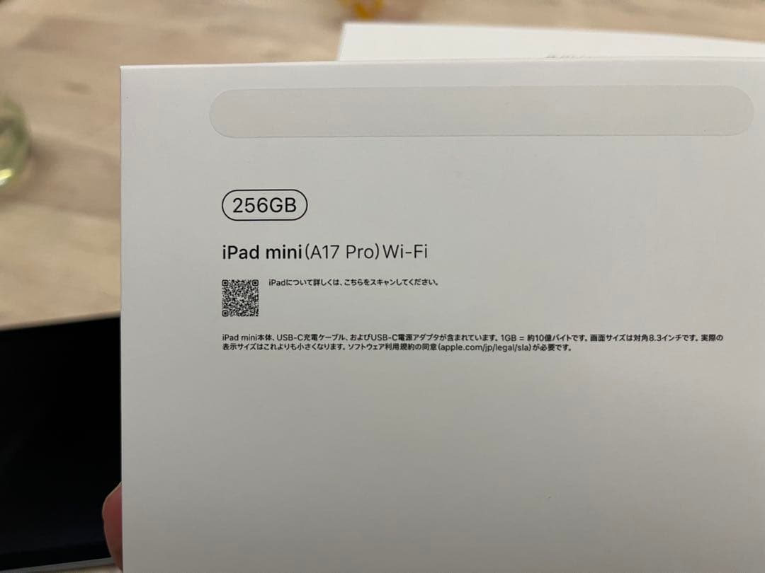 iPad mini (A17 Pro) 256GB Wi-Fi 本体